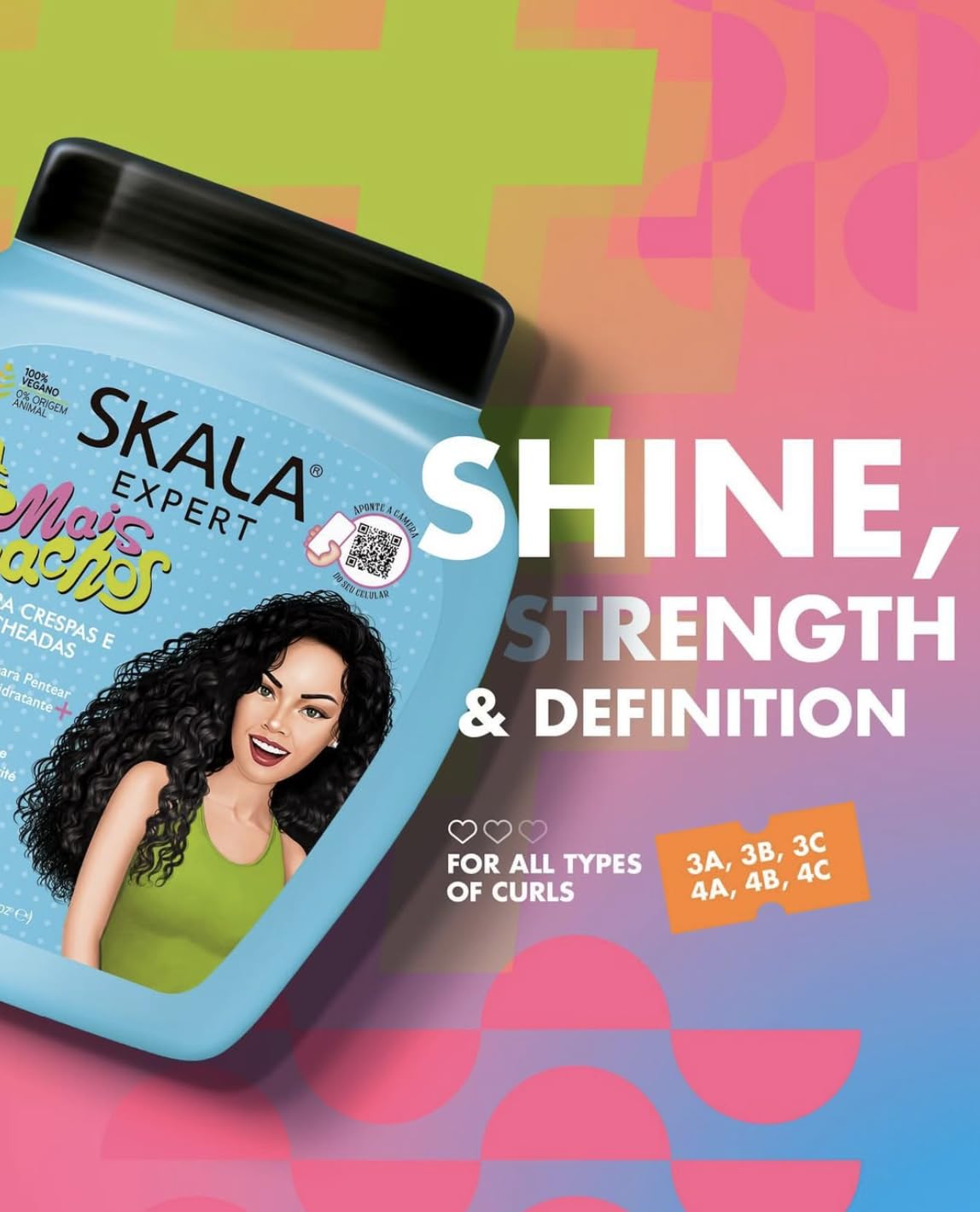 2 Pack SKALA Mais Cachos Hydrates Curls, Eliminates Frizz, For Curly Hair - 2 IN 1 Conditioning Treatment Cream and Cream To Comb 35.2oz New