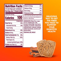 Thumbnail for Metamucil Fiber Thins, Daily Fiber Supplement Snack, Psyllium Husk Powder, 5g Fiber per Serving, Supports Digestive Health and Satisfies Hunger, Cinnamon Spice Flavor, pack of 4, 12 Servings each
