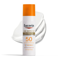 Thumbnail for Eucerin Sun Age Defense SPF 50 Face Sunscreen Lotion with Hyaluronic Acid, Hypoallergenic, Non-Comedogenic Sunscreen SPF 50 Free of Fragrance, Oxybenzone and Octinoxate, 2.5 Fl Oz Bottle