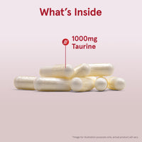 Thumbnail for Jarrow Formulas® Taurine 1000 mg, Dietary Supplement, Amino Acid Supplement for Brain Health Support, 100 Capsules, 100 Day Supply