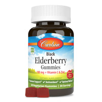 Thumbnail for Carlson - Black Elderberry Gummies, with Vitamin C & Zinc, Immune Support, 60 Gummies