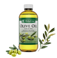 Thumbnail for De La Cruz Pure Olive Oil - Natural Expeller Pressed Olive Oil for Hair and Skin - Lightweight Body Oil for Dry Skin 8 Fl Oz