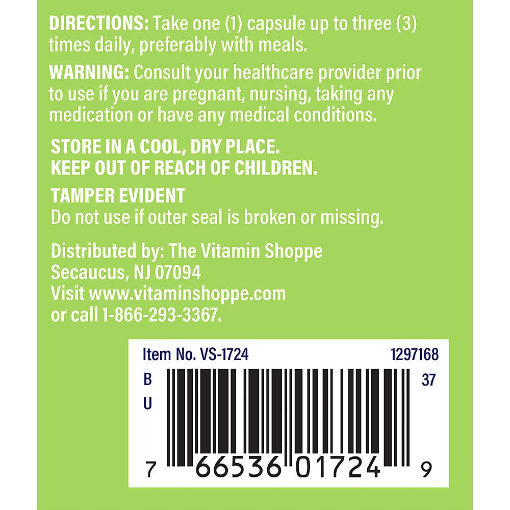 The Vitamin Shoppe Milk Thistle 175 MG - Liver Health Support, Detoxification & Antioxidant Protection (100 Capsules)