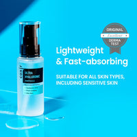 Thumbnail for coxir ULTRA HYALURONIC ACID SERUM [50ml/1.69 fl.oz.] | 40% of Hyaluronic acid, Collagen, Cica, Vitamin B5 | Lightweight Daily serum | Hydrating, Smoothing, Calming, Moisturizing