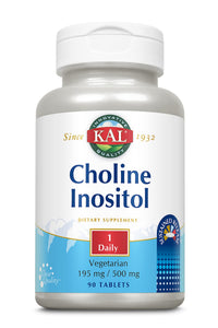Thumbnail for KAL Choline Inositol Tablets 195/500 mg 90 Count