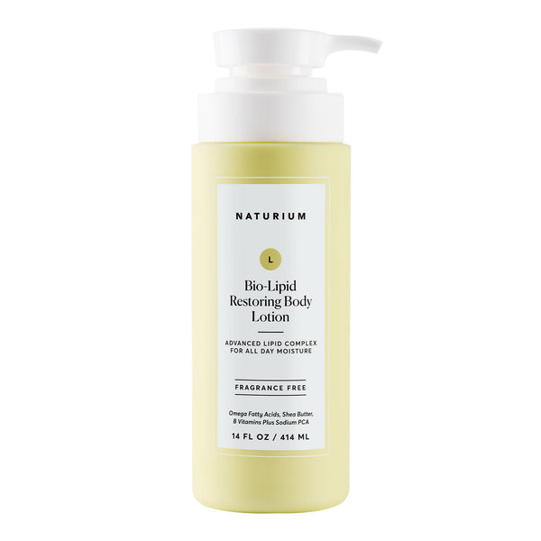 Naturium Bio-Lipid Restoring Moisturizing Body Lotion with Shea Butter, Fragrance Free, 14 oz
