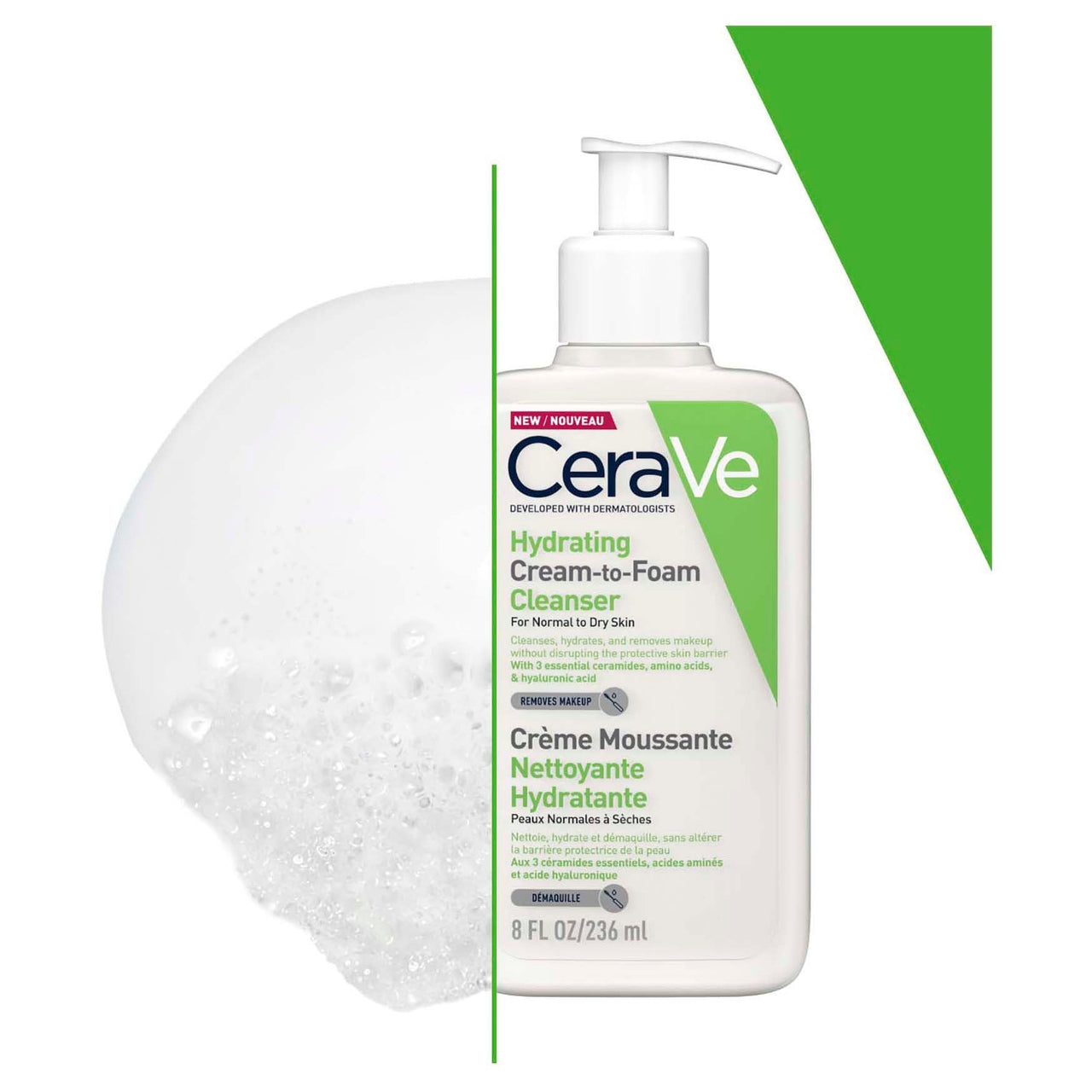 CeraVe Foaming Facial Cleanser | Daily Face Wash for Oily Skin | Hyaluronic Acid + Ceramides + Niacinamide | Fragrance Free & Paraben Free | Non - Drying Oil Control Face Wash | 8 Fluid Ounce