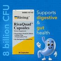 Thumbnail for Rising Health - Risaquad 230mg - Probiotic Dietary Supplement Capsules - 30 count