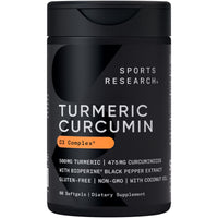 Thumbnail for Sports Research® Gut Health - Fermented L-Glutamine and Turmeric Curcumin C3 Complex® w/BioPerine Black Pepper Extract (60 Servings Each)