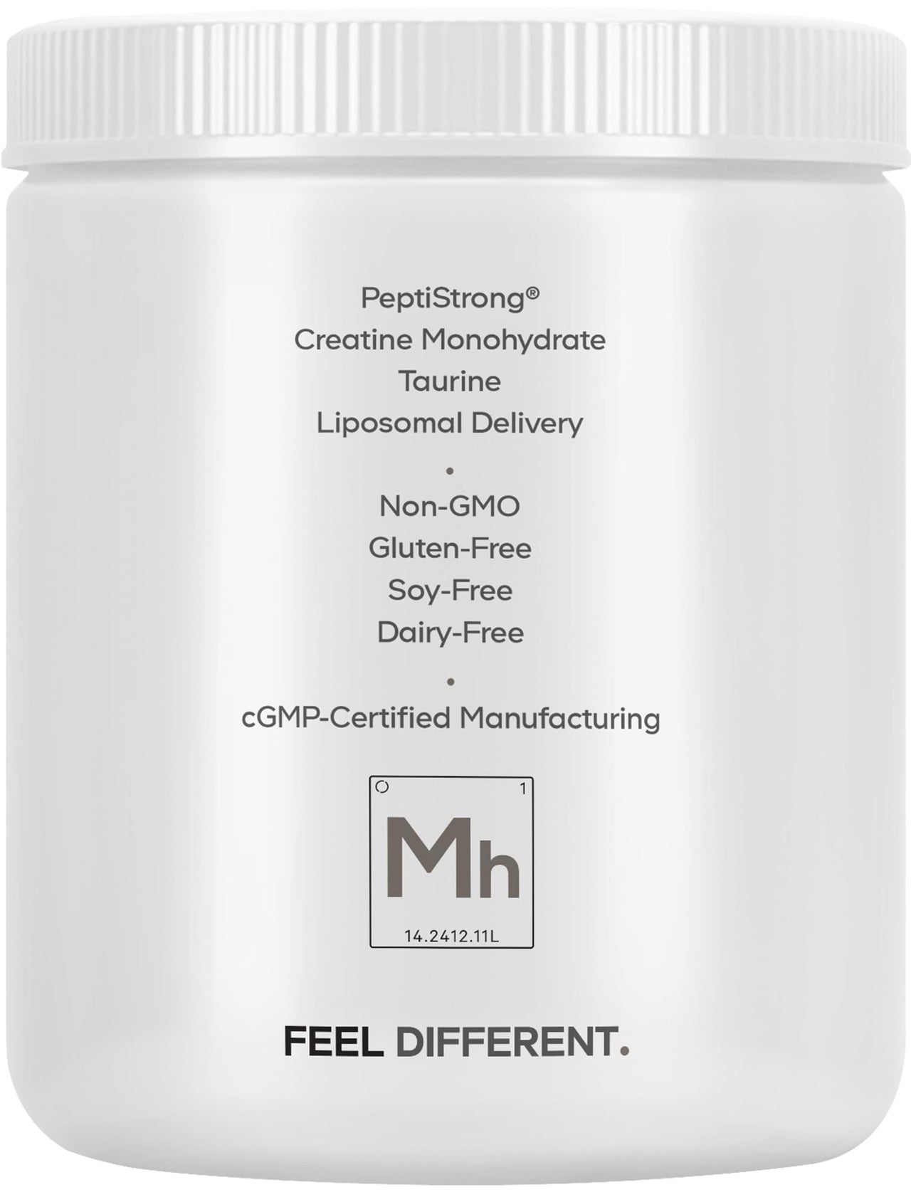 Codeage Muscle Formula+ Platinum Supplement - Creatine Monohydrate, PeptiStrong Fava Bean Protein Hydrolysate, Taurine, Vitamin D3, Liposomal Delivery - Non-GMO - Unflavored Protein Powder - 8.78 Oz