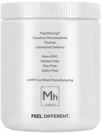 Thumbnail for Codeage Muscle Formula+ Platinum Supplement - Creatine Monohydrate, PeptiStrong Fava Bean Protein Hydrolysate, Taurine, Vitamin D3, Liposomal Delivery - Non-GMO - Unflavored Protein Powder - 8.78 Oz