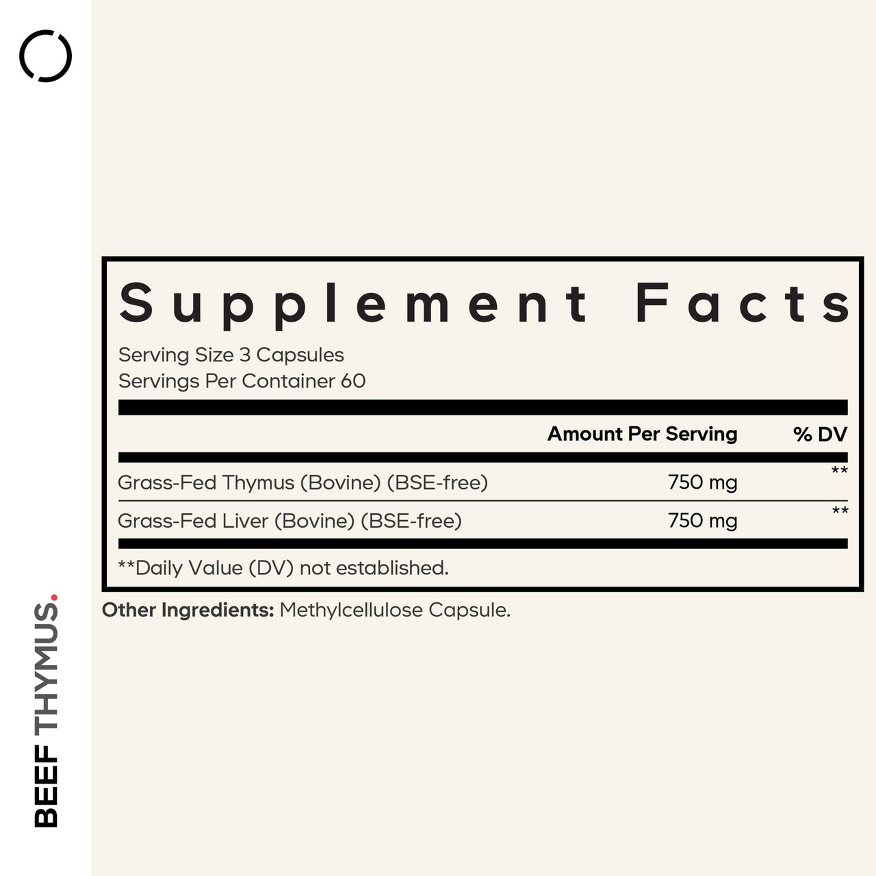 Codeage Grass Fed Beef Thymus Supplement Superfood, Freeze Dried, Non-Defatted, Desiccated Thymus & Liver Pills, Glandulars Meat, Pasture Raised Beef Vitamins, Non-GMO, 180 Capsules