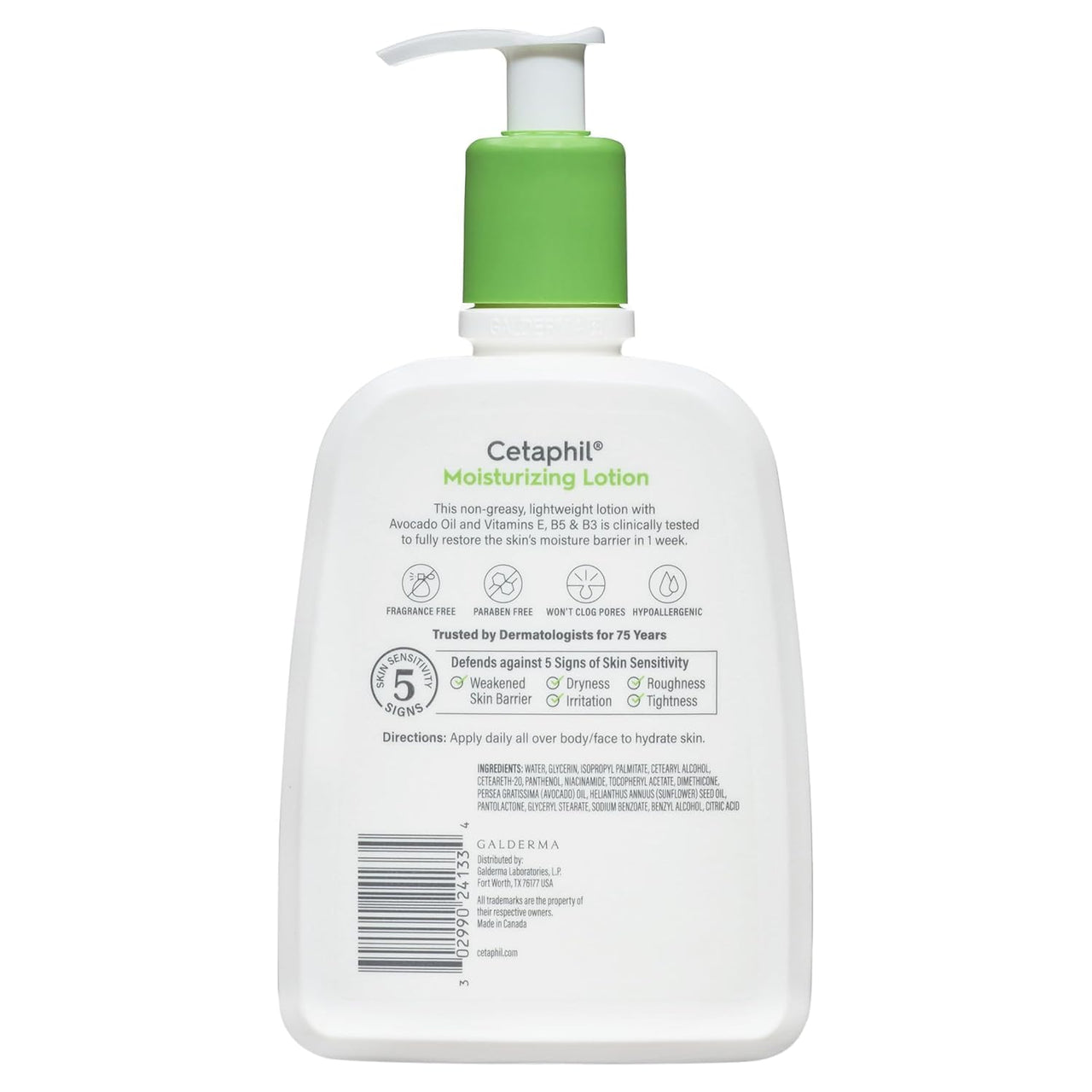 Cetaphil Fragrance Free Moisturizing Lotion, 16 Fl Oz