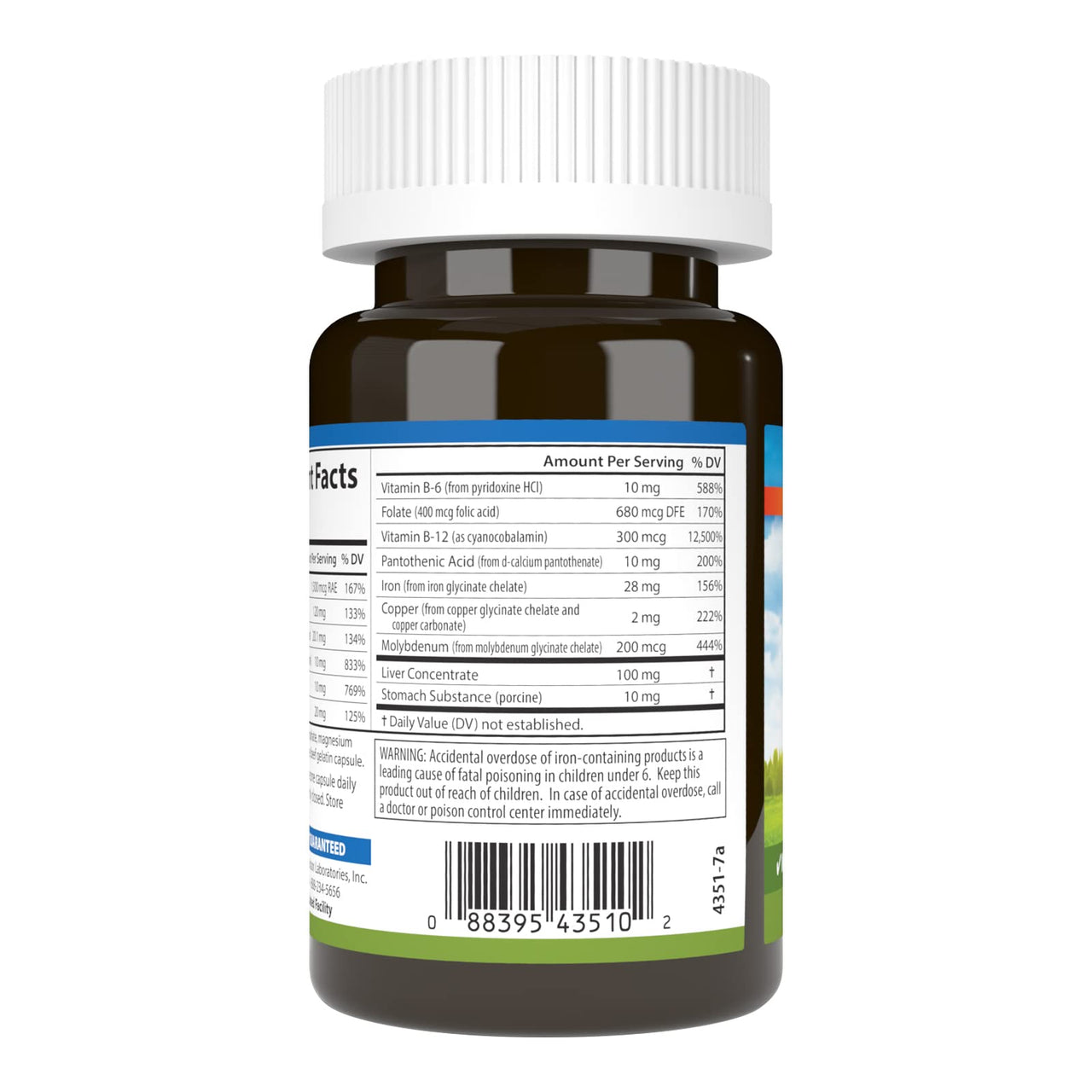 Carlson - Women's Iron Restore, 28 mg Iron + B Vitamins, Menstrual Support, Iron Absorption & Women's Health, 60 Capsules