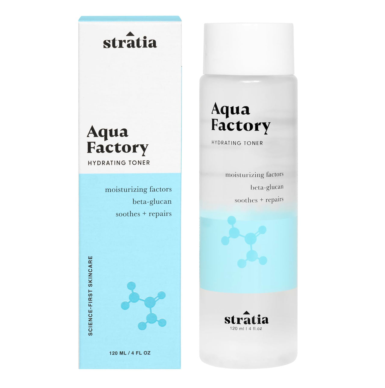 Stratia Aqua Factory Beta Glucan Hydrating Toner, 4oz, for Sensitive, Dry Skin - Intense Hydrating Moisture