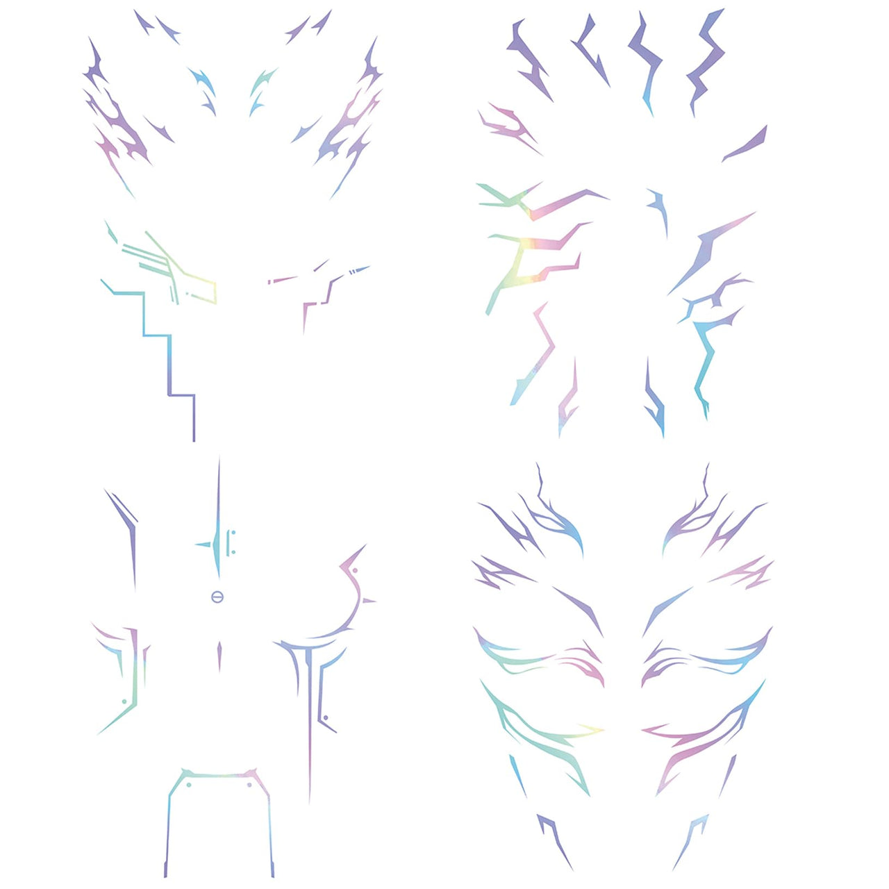 Abading Temporary Tattoos,Cosplay Tattoos Stickers,Cosplay Accessories for Cosplay, Halloween and Party Makeup