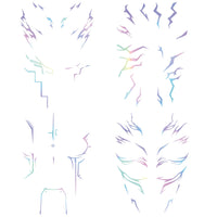 Thumbnail for Abading Temporary Tattoos,Cosplay Tattoos Stickers,Cosplay Accessories for Cosplay, Halloween and Party Makeup