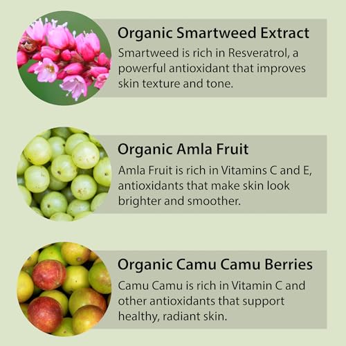 Image 5 of Organic Vitamin C Serum with Resveratrol - USDA Certified Organic Facial Skin Care - 1 fl oz