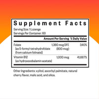 Thumbnail for Seeking Health Hydroxo B12 with Folinic Acid - Supplement with Non-Methylated Form of Folate - Vitamin B12 Complex for Heart Health Support - 60 Lozenges