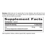 Thumbnail for Country Life Easy Iron 25 mg | Gentle, Non-Constipating Iron Supplement | Supports Energy & Red Blood Cell Production | Certified Gluten-Free & Vegan | 90 Vegan Capsules