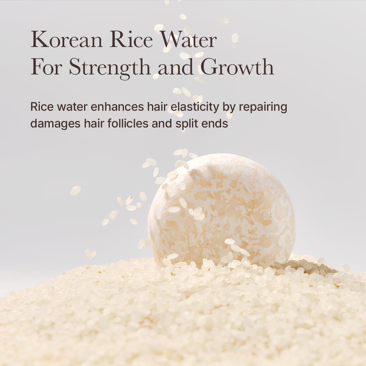 ARENCIA Rice Water Shampoo Bar for Hair Growth & Strengthening, All Natural Formula with Biotin & Protein