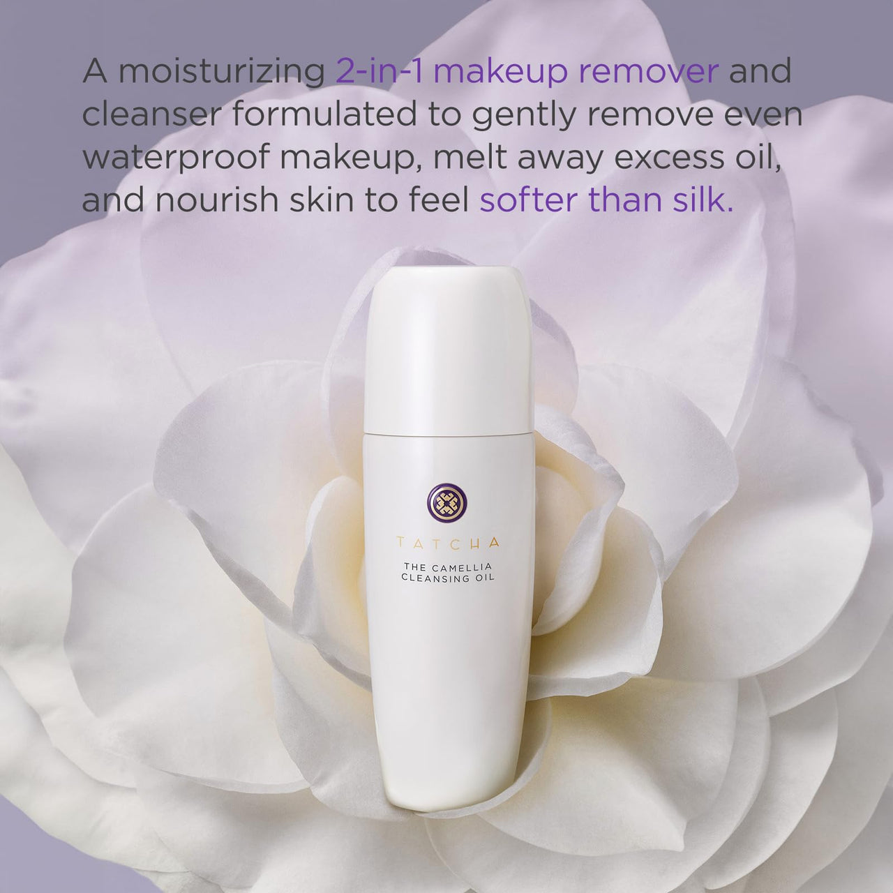 TATCHA Pure One Step Camellia Cleansing Oil | 2 in 1 Makeup Remover Oil & Face Wash | 150 ml / 5.1 oz