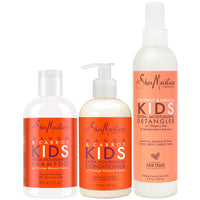 Thumbnail for SheaMoisture Kids Mango & Carrot Shampoo and Conditioner Set w/Orange Blossom Extract + Coconut & Hibiscus Extra-Moisturizing Detangler Spray, Anti-Frizz Hair Products for Kids