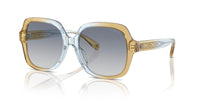 Thumbnail for COACH HC8395F Low Bridge Fit Sunglasses, Cider/Baby Blue/Blue Gradient, 56 mm