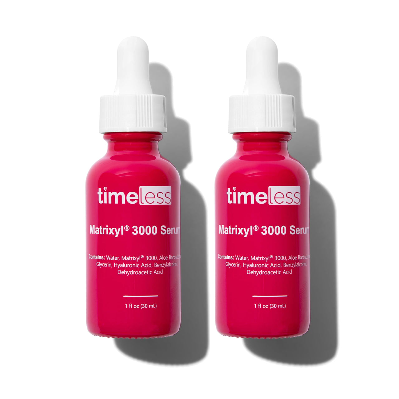 Timeless Skin Care Matrixyl 3000 Serum - Personal Care Face Serum Supports Hydration - with Hyaluronic Acid - Fragrance-Free - for Skin Care - 1 oz (Pack of 2)