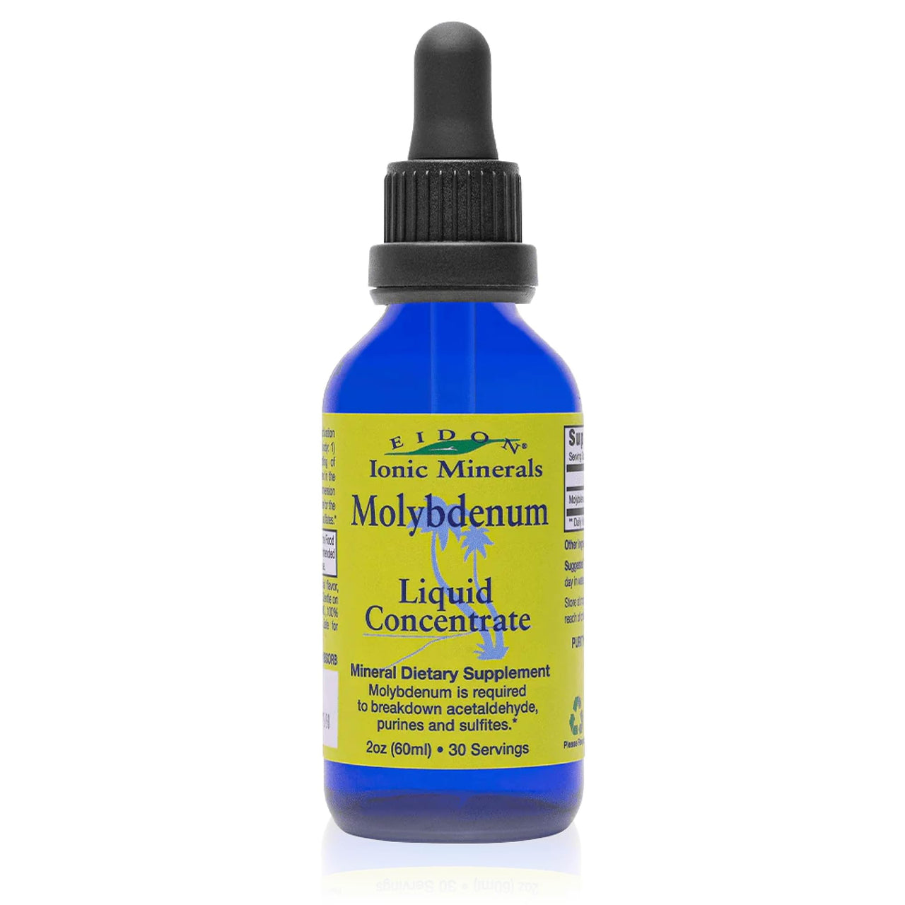Eidon Ionic Minerals Liquid Molybdenum Supplement - Liquid Ionic Minerals, Molybdenum Concentrate Drops for Women & Men, No Added Sugars, Supports Biological Processes, Mineral Supplements - 2 oz