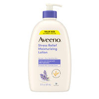 Thumbnail for Aveeno Stress Relief Moisturizing Body Lotion with Prebiotic Oat & Lavender Scent for Sensitive Skin, Calms & Relaxes with 48 Hour Hydration, Fast Absorbing & Non-Greasy, 33 fl. oz