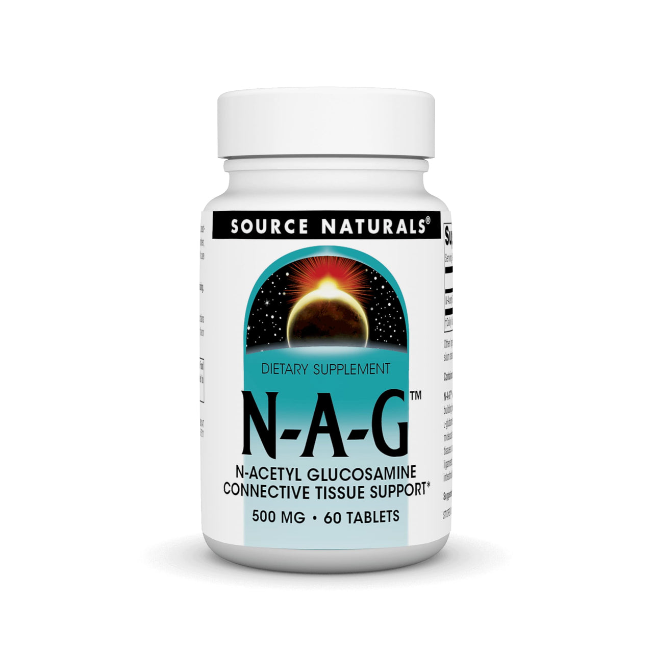 Source Naturals N-A-G N-Acetyl Glucosamine for Joint Support and Intestinal Lining* - 500 mg - 60 Tablets