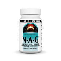 Thumbnail for Source Naturals N-A-G N-Acetyl Glucosamine for Joint Support and Intestinal Lining* - 500 mg - 60 Tablets