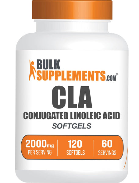 BulkSupplements.com CLA Softgels - Conjugated Linoleic Acid, CLA Supplements - Gluten Free, 2 Softgels per Serving (2000mg), 120 Count (Pack of 1)