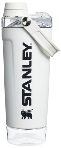 Thumbnail for STANLEY Vitalize Shaker Bottle 20 oz | Leakproof Insulated Stainless Steel Shaker Cup | Base Storage and Twist On Fast Flow Lid | Protein Shakes and Pre Workout Powder | BPA-Free | Chalk