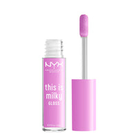 Thumbnail for NYX PROFESSIONAL MAKEUP This Is Milky Gloss, Vegan Lip Gloss, 12 Hour Hydration - Lilac Splash (Sheer Baby Purple)