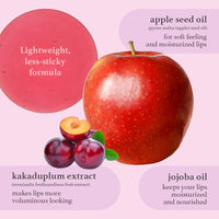 Thumbnail for NOONI Vegan Appleseed Lip Oil Set - Applecherry & Appleplum | Long-Lasting, Moisturizing, Plumping, Revitalizing for Dry Lips, Waterproof, No Peel Off, Korean Tint, 0.12 FL Oz x 2ea
