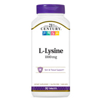 Thumbnail for 21st Century Healthcare L-Lysine 1000 mg, 90 Count Tablets