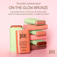 Thumbnail for Pixi On-the-Glow Bronze - BeachGlow, Hydrating Tinted Moisture Bronzer Stick with Ginseng, Aloe Vera & Fruit Extracts, For Cheeks & Lips, 19g / 0.6oz, Paraben-Free