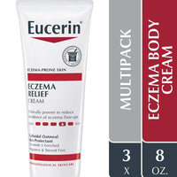 Thumbnail for Eucerin Eczema Relief Cream, Full Body Lotion, Moisturizing Eczema Cream with Colloidal Oatmeal (Skin Protectant) and Ceramide 3, Multi-Pack, 8 Oz Tube, Pack of 3