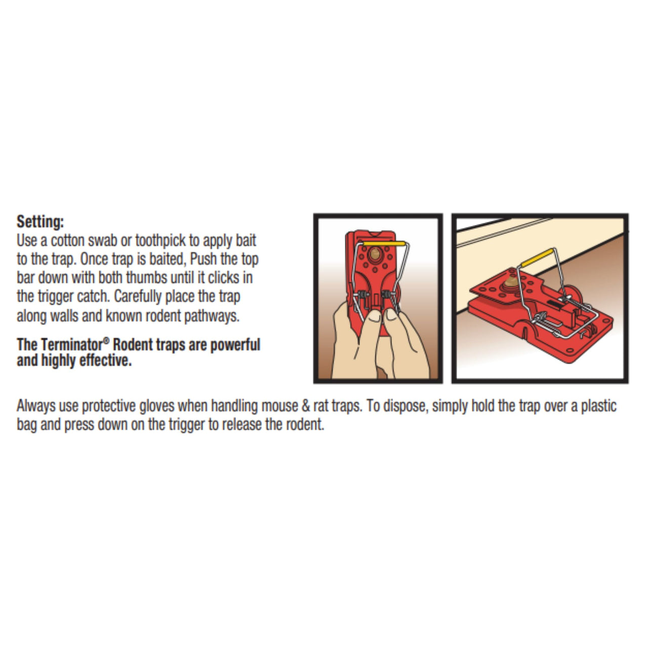 GONZO Mouse Trap - Powerful Kill Bar, Swift Humane Rodent Control, Terminator Style - Twin-Pack - Plastic