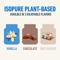Thumbnail for Isopure Plant-Based Protein Powder, Lactose Free, Gluten Free, With Iron, Vanilla, 20g Plant Protein Per Serving, 1.23 Lbs, 20 Servings