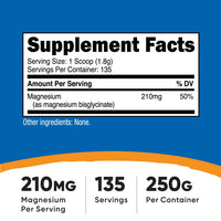 Thumbnail for Nutricost Magnesium Glycinate Powder (250 Grams) (Unflavored)