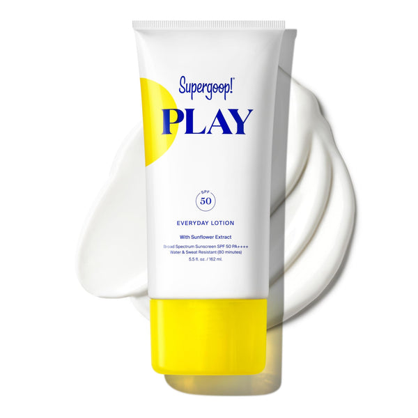 Supergoop! PLAY Everyday Lotion SPF 50 - Broad Spectrum Body & Face Sunscreen - Great for Active Days - Fast Absorbing, Water & Sweat Resistant - 5.5 fl oz