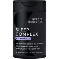 Thumbnail for Sports Research® Recovery Support - Pure Saffron Supplement 30 mg, Extra Strength Alpha GPC 630mg, and Sleep Complex with Melatonin 5mg, L-Theanine 200mg & Magnesium 140mg