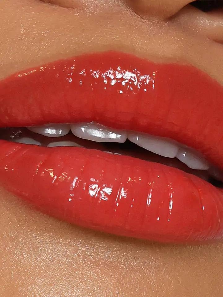 REFY Lip Gloss - Papaya - Vibrant, fresh bright orange + Bonus Premium Korean Hydrating Sheet Masque