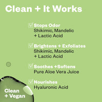 Thumbnail for Kosas Chemistry Deodorant - Aluminium and Baking Soda Free + BO-Fighting AHA Serum that Exfoliates, Softens, and Nourishes the Skin, (Fragrance Free)