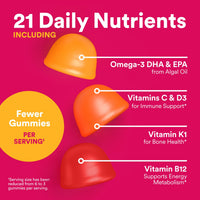 Thumbnail for SmartyPants Women's Multivitamin Gummies, Omega 3 (DHA/EPA), Methylfolate, CoQ10, Vitamin D3, C, Vitamin B12, B6, A, K & Zinc, Inositol, Gluten Free, 90 Count (30 Day Supply)