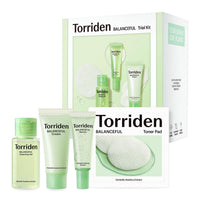 Thumbnail for Torriden BALANCEFUL Cica Trial Kit, 5D Cica Infused Daily Skincare Kit - 4 Step Regimen with Cleansing Gel, Toner Pad, Serum, and Cream | Travel Essential | Korean Skin Care Set