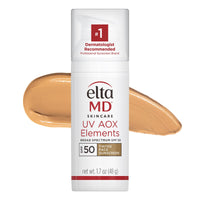 Thumbnail for EltaMD UV AOX Elements Tinted Mineral Face Sunscreen Lotion, Tinted Moisturizer for Face SPF 50 with Antioxidants, For Dry Sensitive Skin 1.7 oz Pump